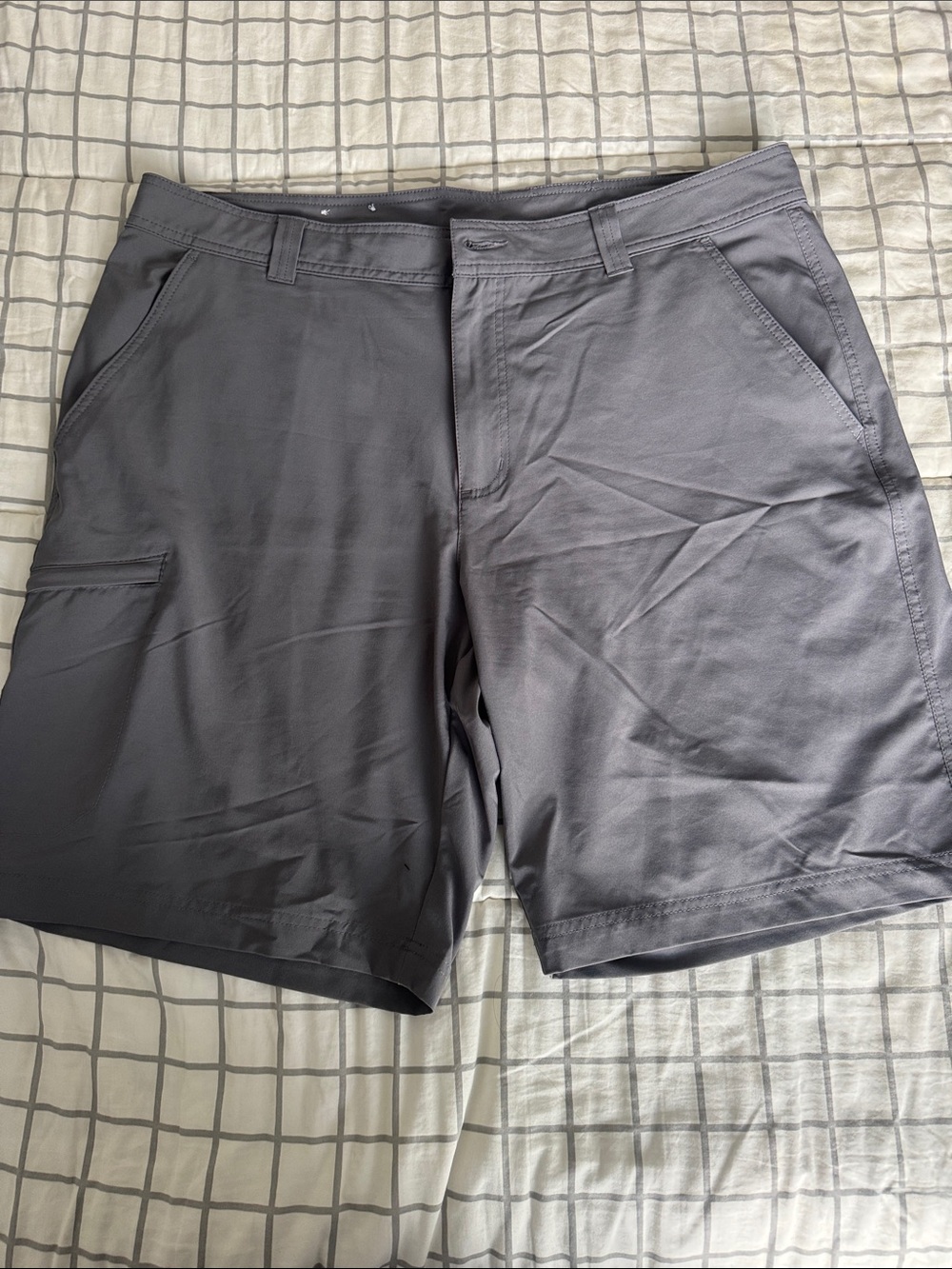 Men's Gray Hybrid Active Shorts - Stretch Performance